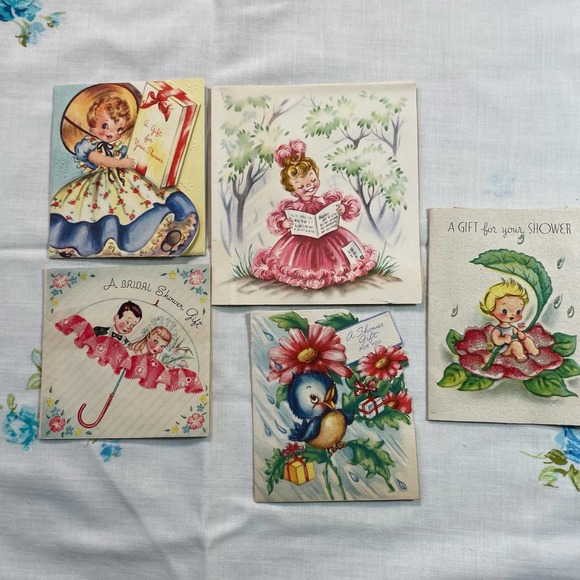 Lot of Kitsch Shower Cards and Wedding Cards - Picture 2 of 13